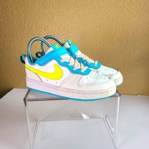 NikeNike Court Borough 2 Low White Baltic Blue Volt - BQ5451-122 kids size 2Y